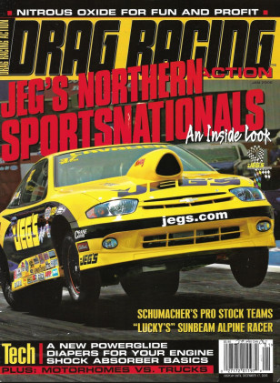 DRAG RACING ACTION 2006 JAN - SCHUMACHER PRO STOCK TEAMS,LUCKY'S SUNBEAM ALPINE